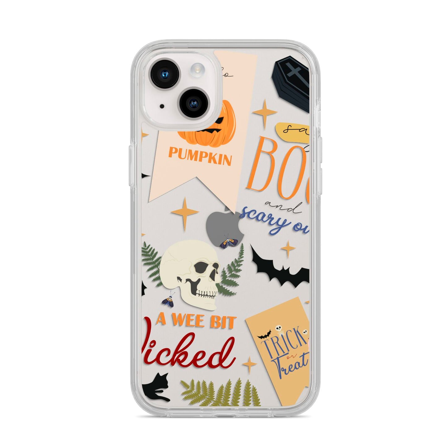 Dramatic Halloween Illustrations iPhone 14 Plus Clear Tough Case Starlight