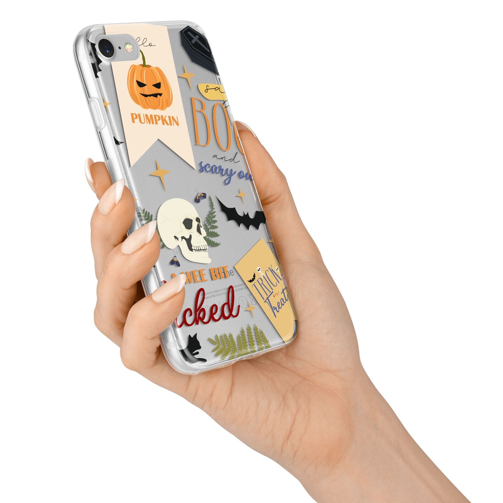 Dramatic Halloween Illustrations iPhone 7 Bumper Case on Silver iPhone Alternative Image