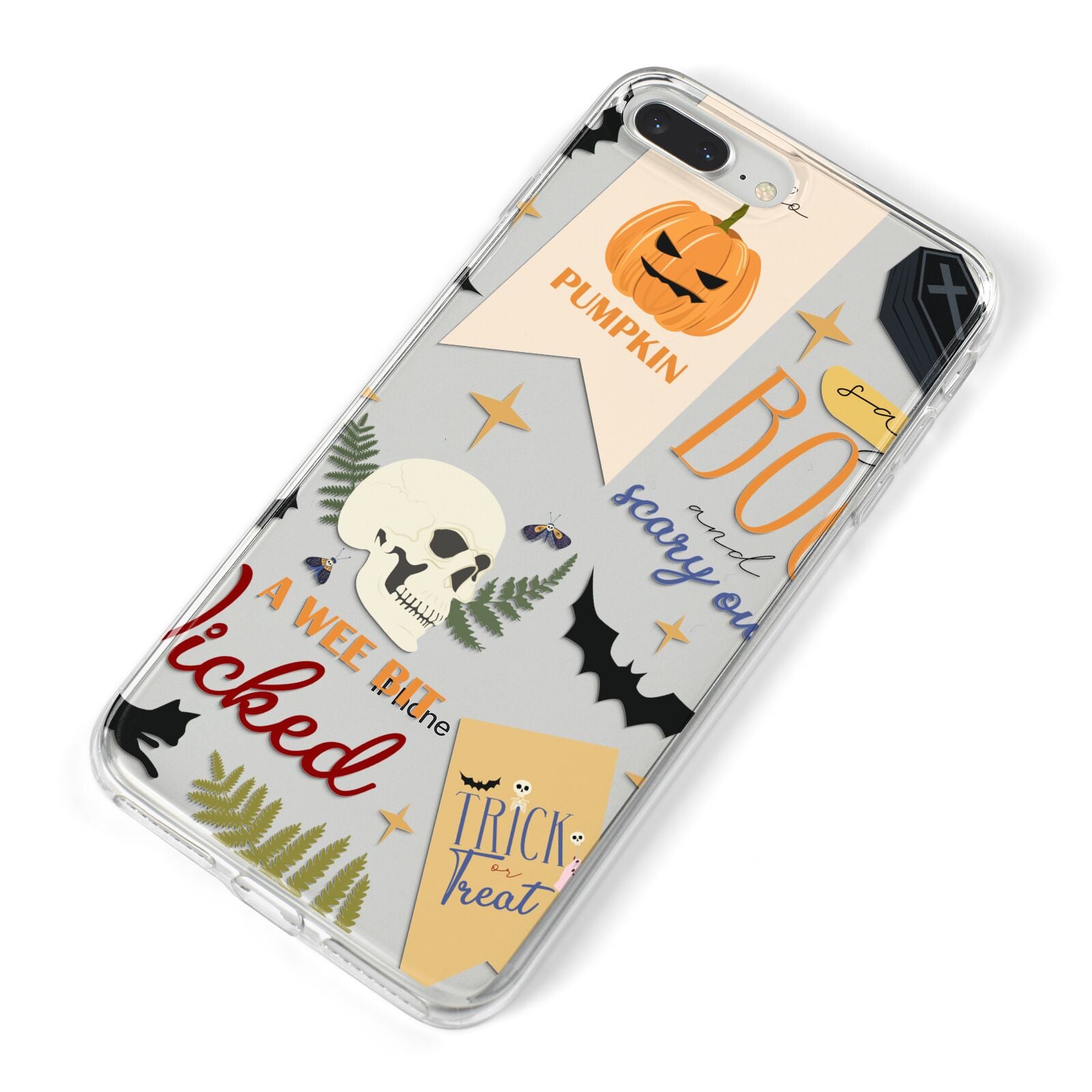 Dramatic Halloween Illustrations iPhone 8 Plus Bumper Case on Silver iPhone Alternative Image