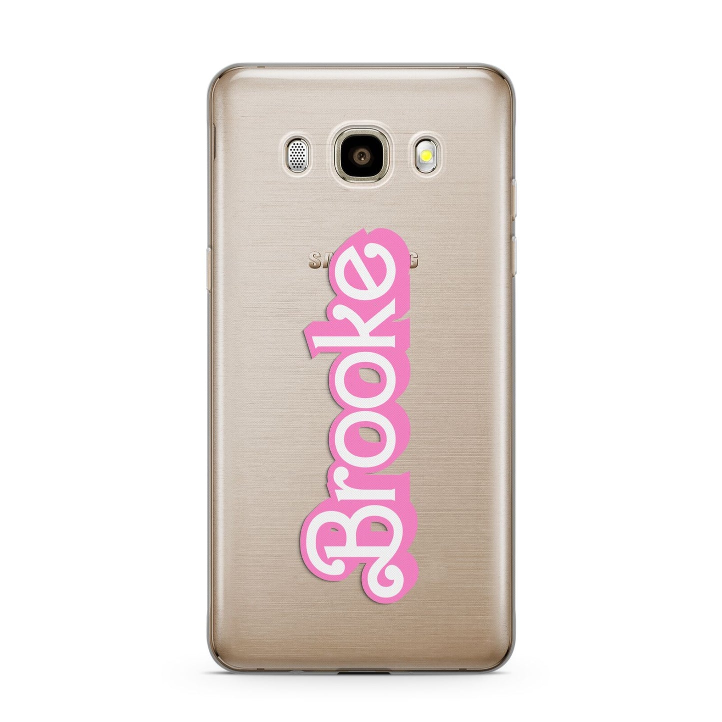 Dream Name Samsung Galaxy J7 2016 Case on gold phone