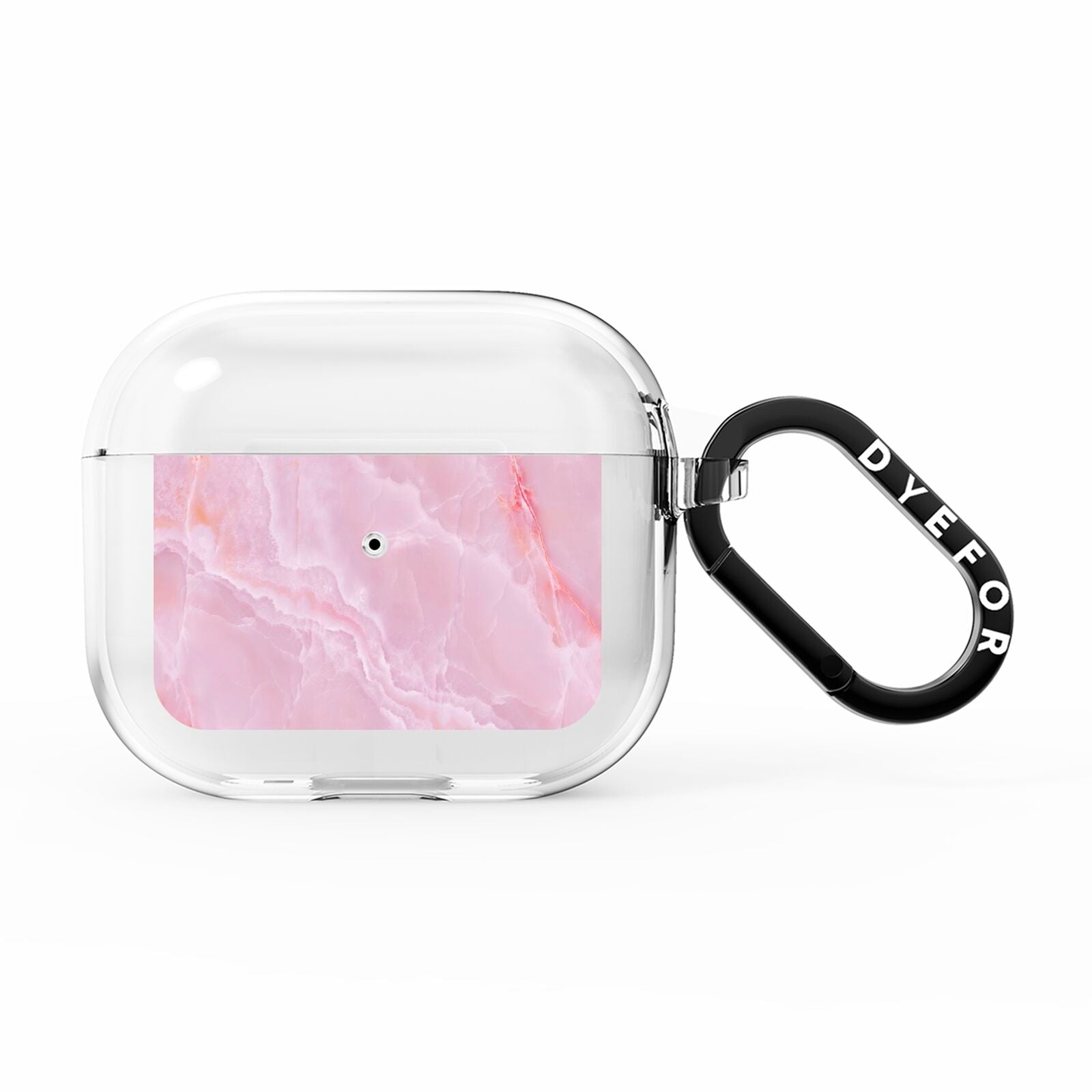 Dreamy Pink Marble AirPods Clear Case 3rd Gen