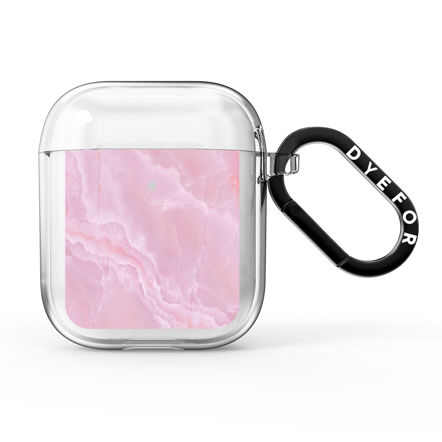 Dreamy Pink Marble AirPods Clear Case
