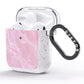 Dreamy Pink Marble AirPods Glitter Case Side Image