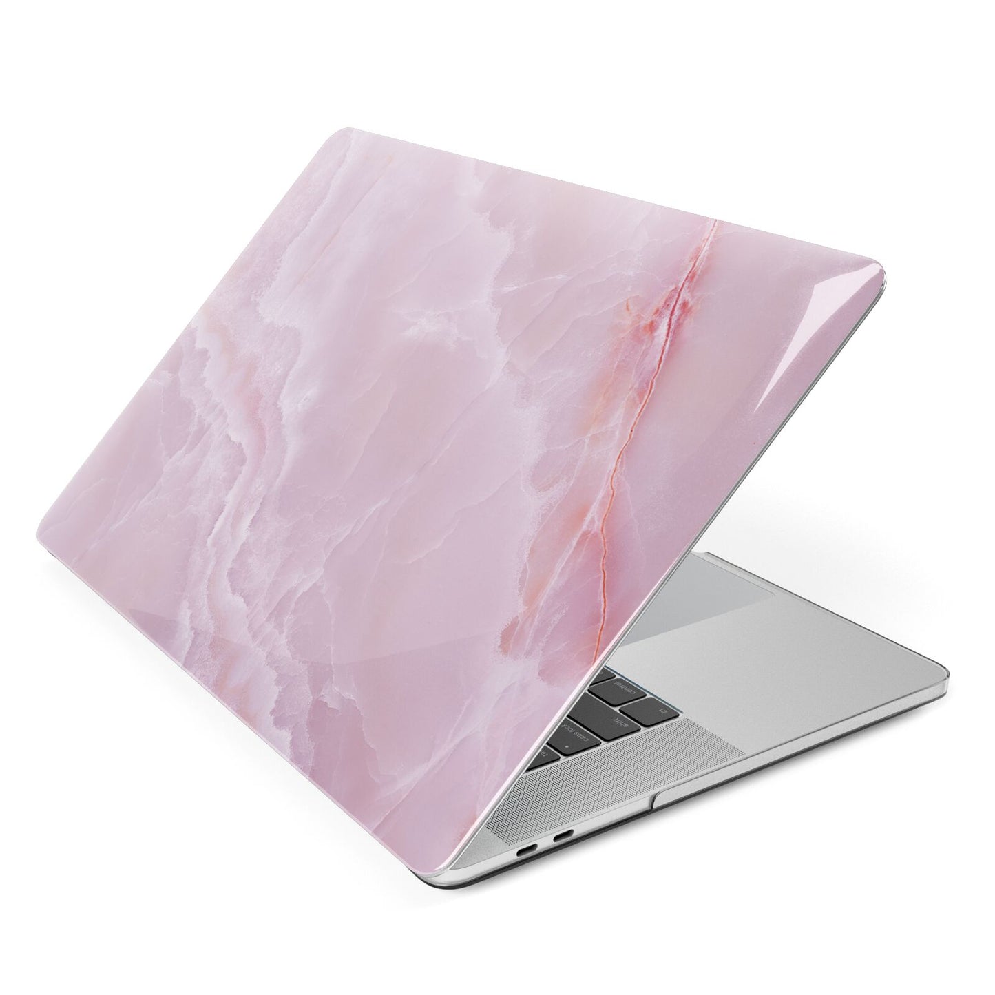 Dreamy Pink Marble Apple MacBook Case Side View