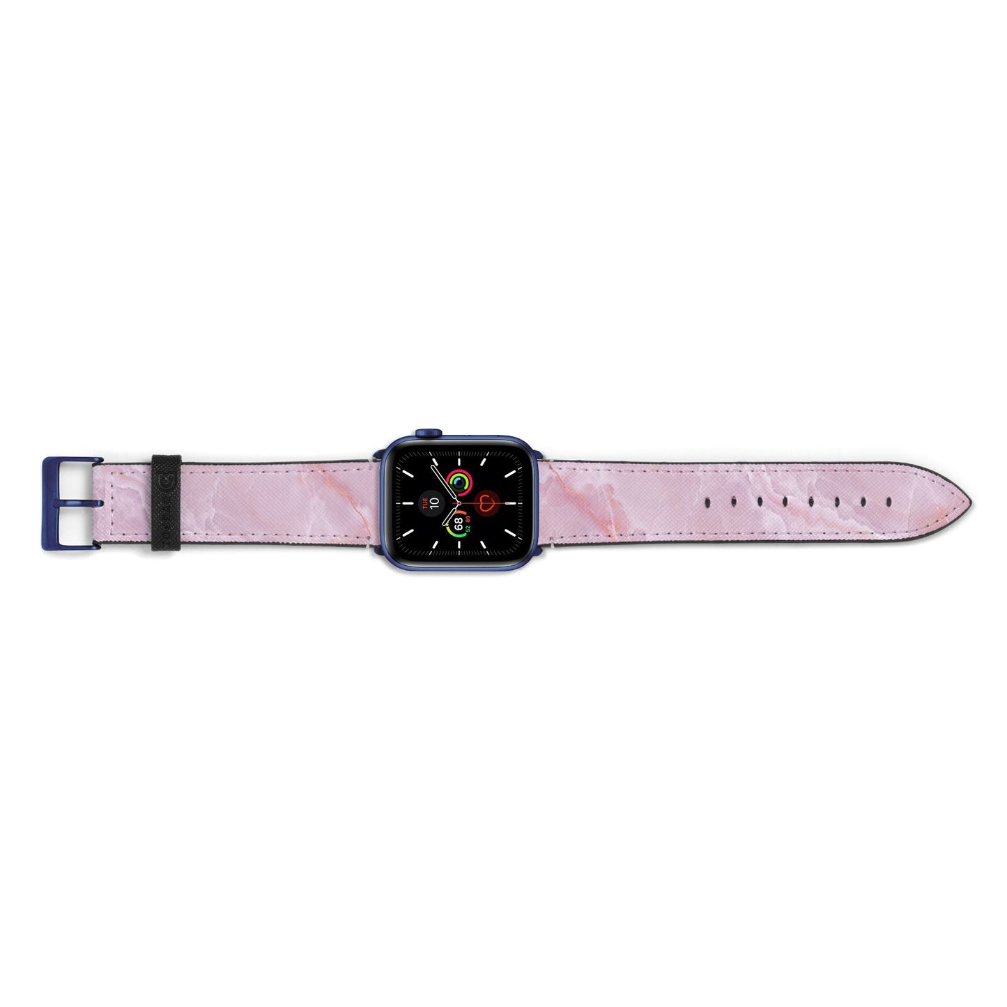 Dreamy Pink Marble Apple Watch Strap Landscape Image Blue Hardware