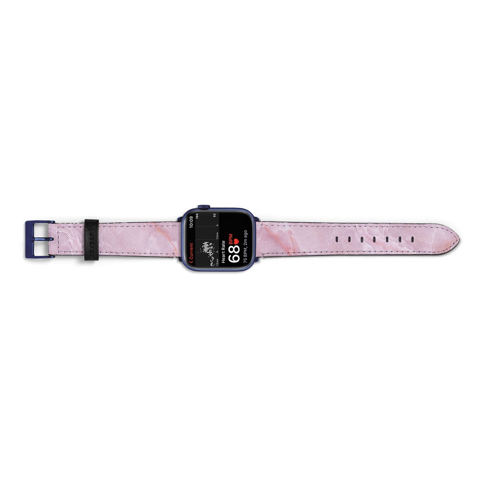 Dreamy Pink Marble Apple Watch Strap Size 38mm Landscape Image Blue Hardware