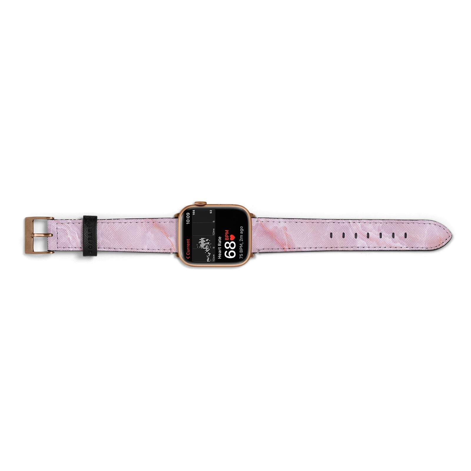 Dreamy Pink Marble Apple Watch Strap Size 38mm Landscape Image Gold Hardware