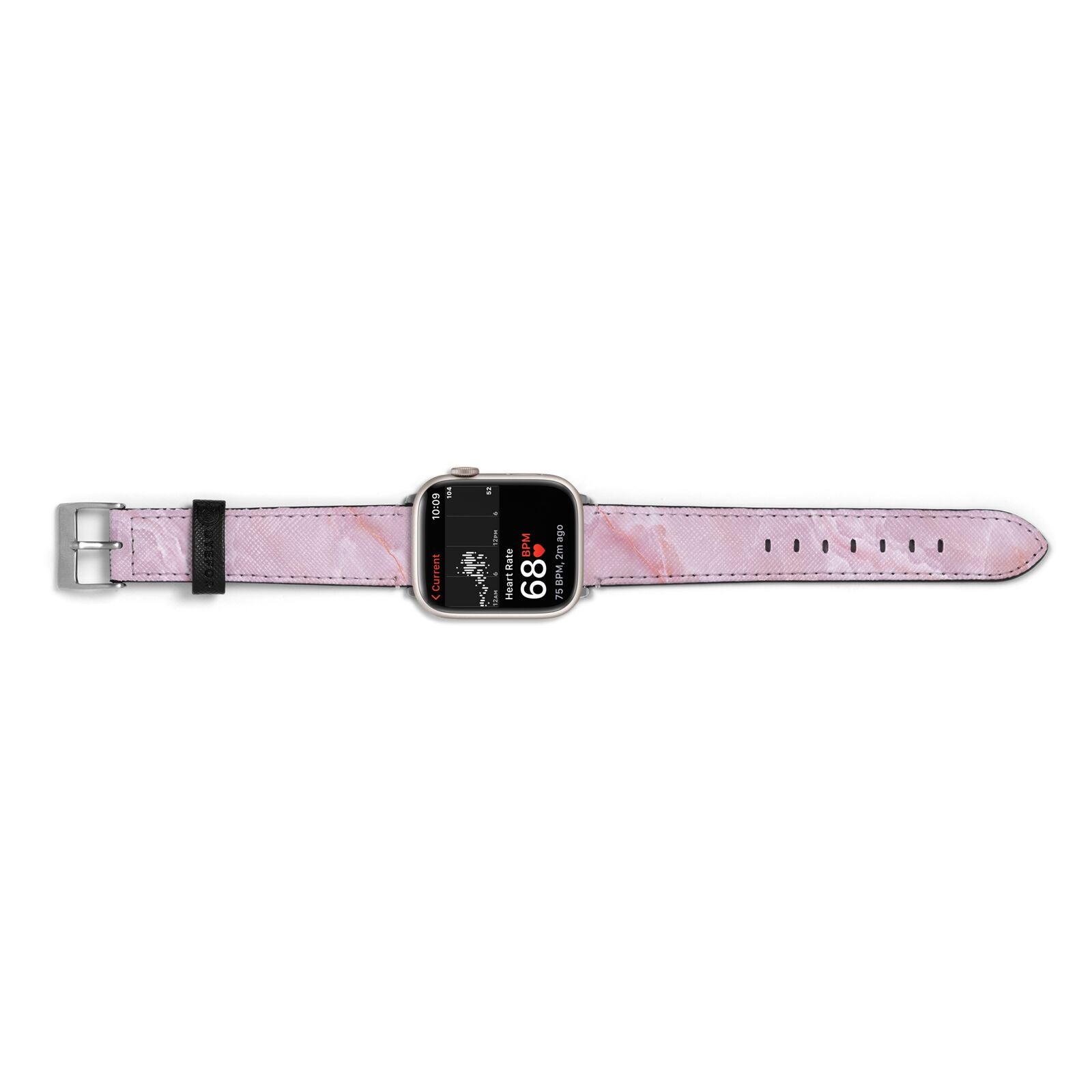 Dreamy Pink Marble Apple Watch Strap Size 38mm Landscape Image Silver Hardware
