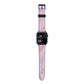 Dreamy Pink Marble Apple Watch Strap Size 38mm with Blue Hardware