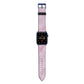 Dreamy Pink Marble Apple Watch Strap with Blue Hardware