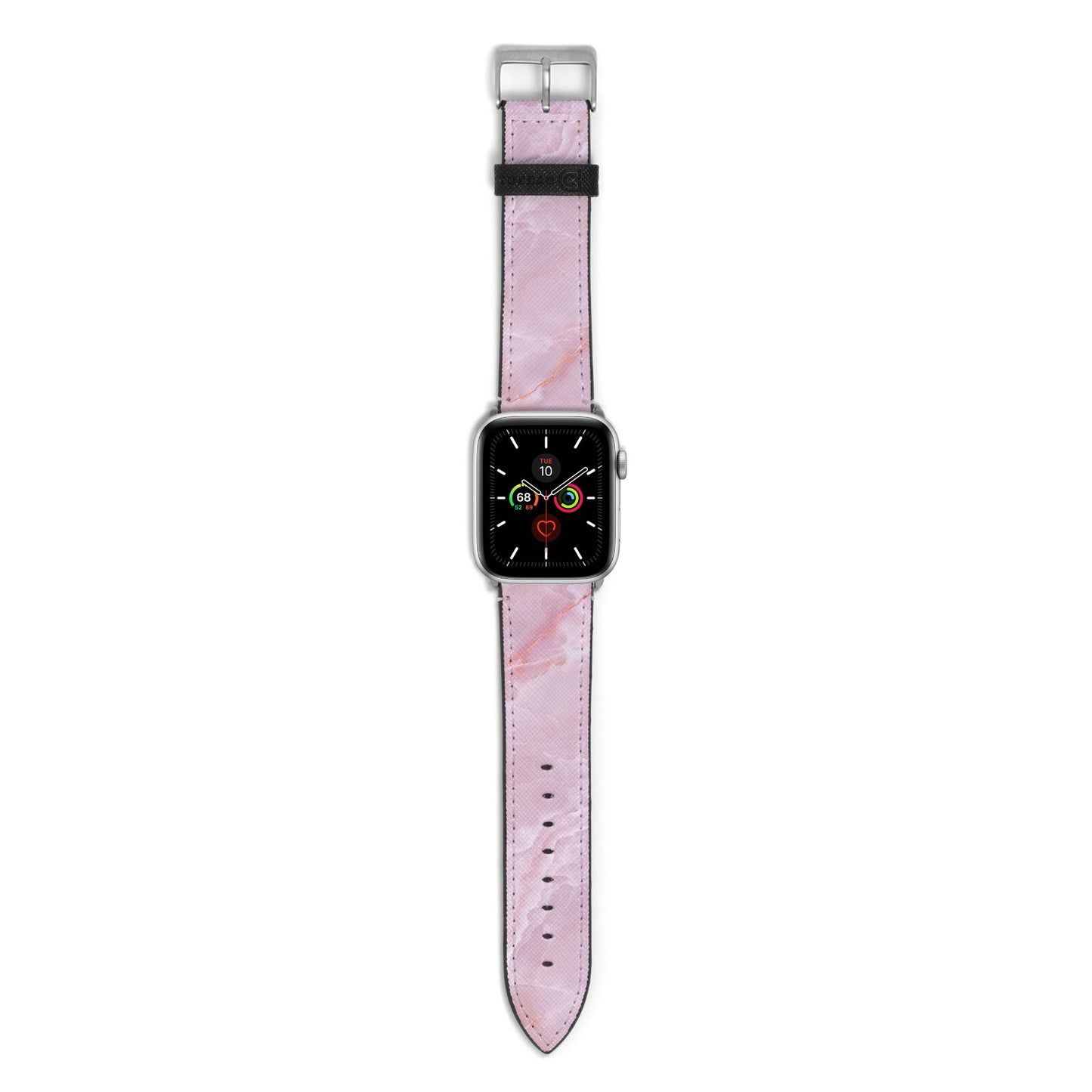 Dreamy Pink Marble Apple Watch Strap with Silver Hardware