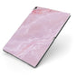 Dreamy Pink Marble Apple iPad Case on Grey iPad Side View
