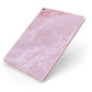Dreamy Pink Marble Apple iPad Case on Rose Gold iPad Side View