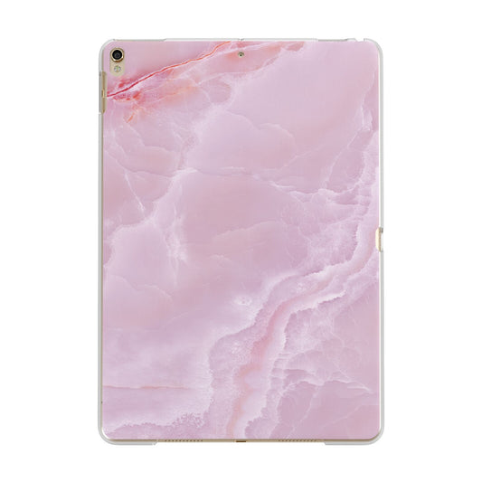 Dreamy Pink Marble Apple iPad Gold Case