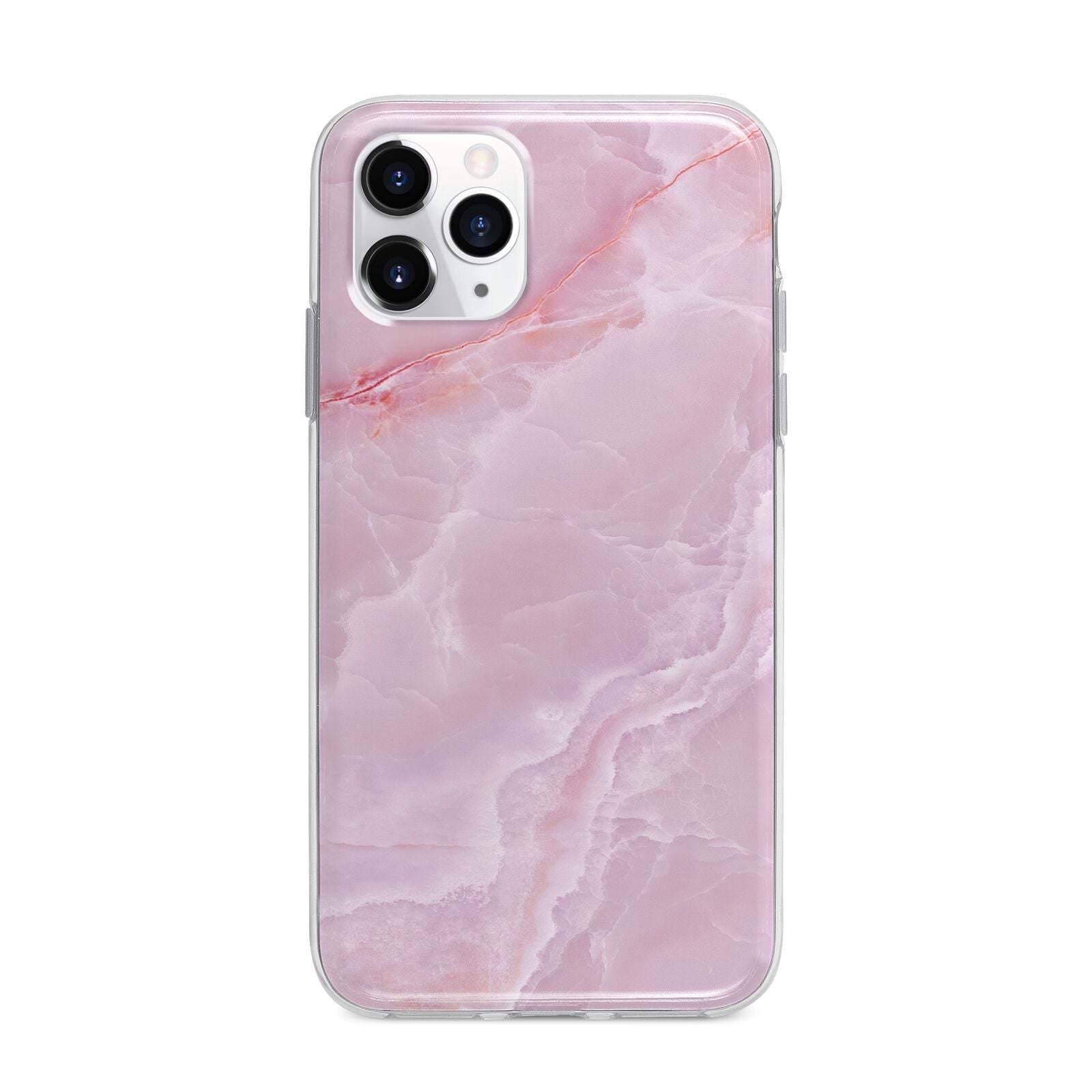 Dreamy Pink Marble Apple iPhone 11 Pro Max in Silver with Bumper Case