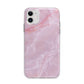 Dreamy Pink Marble Apple iPhone 11 in White with Bumper Case