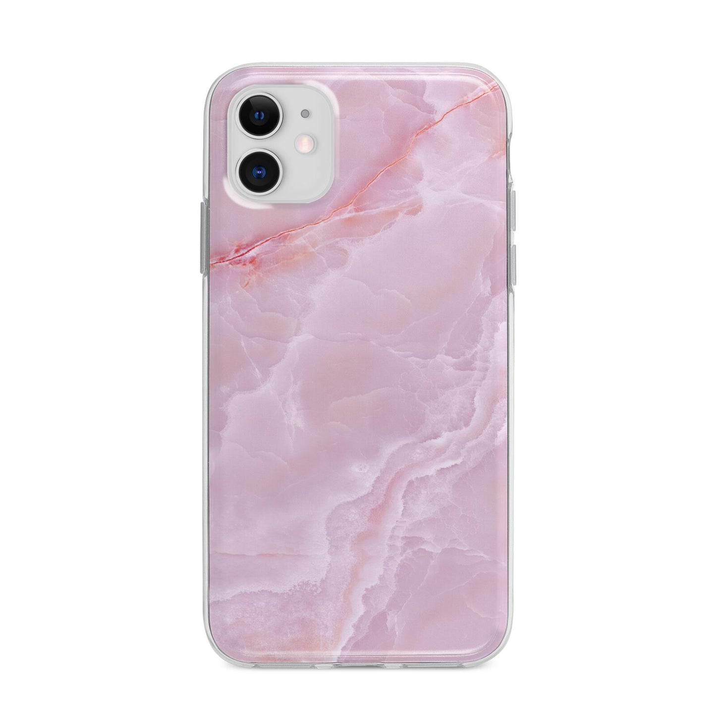 Dreamy Pink Marble Apple iPhone 11 in White with Bumper Case