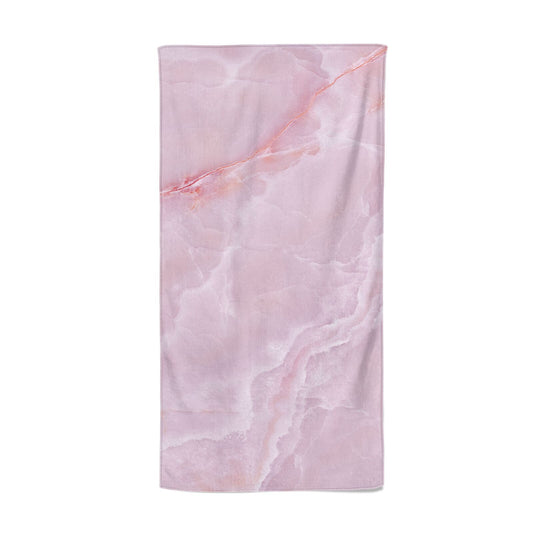 Dreamy Pink Marble Beach Towel