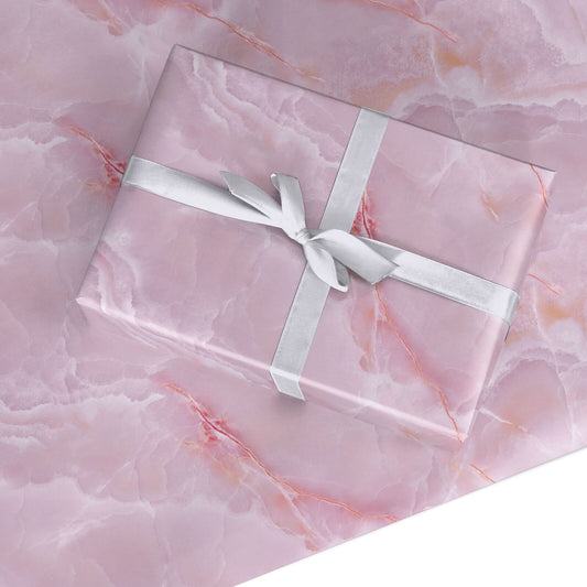 Dreamy Pink Marble Custom Wrapping Paper