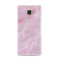 Dreamy Pink Marble Samsung Galaxy A3 2016 Case on gold phone