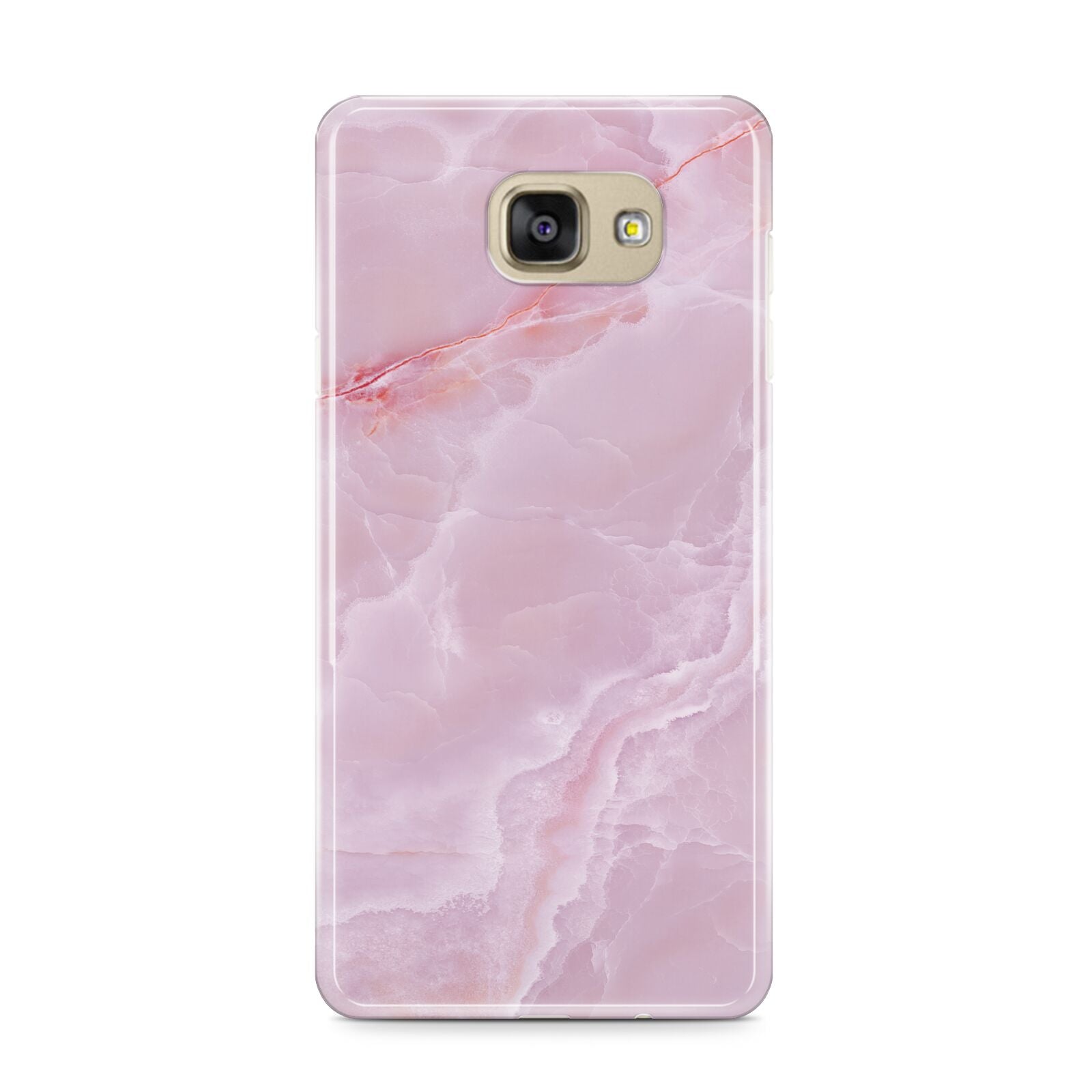 Dreamy Pink Marble Samsung Galaxy A9 2016 Case on gold phone