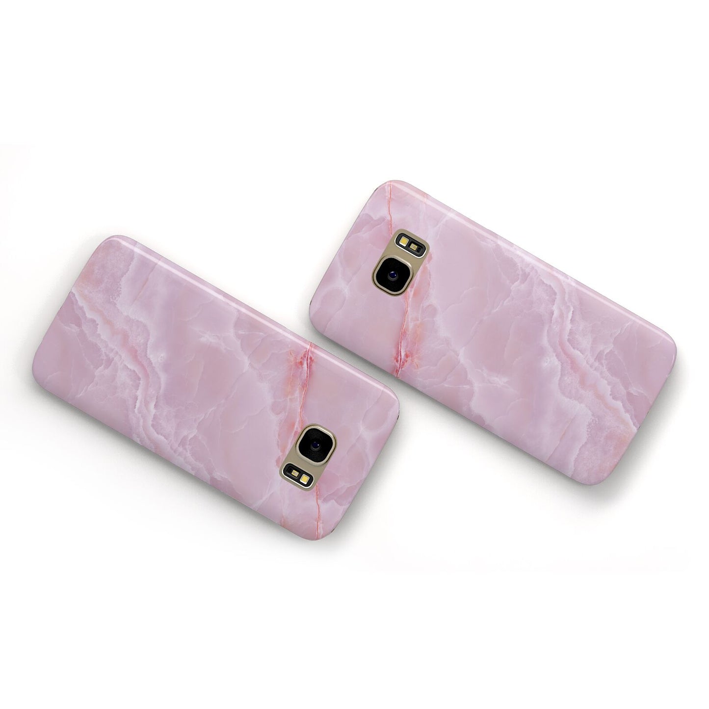 Dreamy Pink Marble Samsung Galaxy Case Flat Overview
