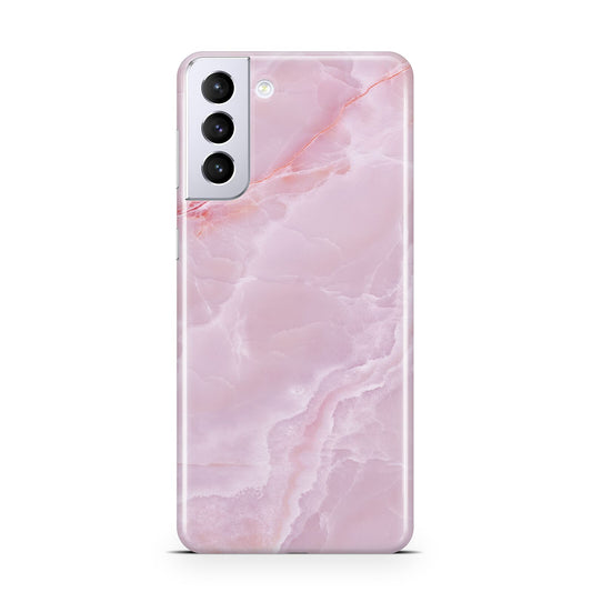 Dreamy Pink Marble Samsung S21 Plus Phone Case