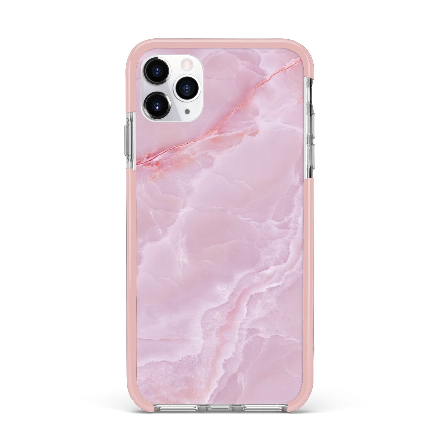Dreamy Pink Marble iPhone 11 Pro Max Impact Pink Edge Case