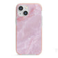 Dreamy Pink Marble iPhone 13 Mini TPU Impact Case with Pink Edges