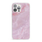 Dreamy Pink Marble iPhone 13 Pro Max Clear Bumper Case