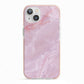Dreamy Pink Marble iPhone 13 TPU Impact Case with Pink Edges