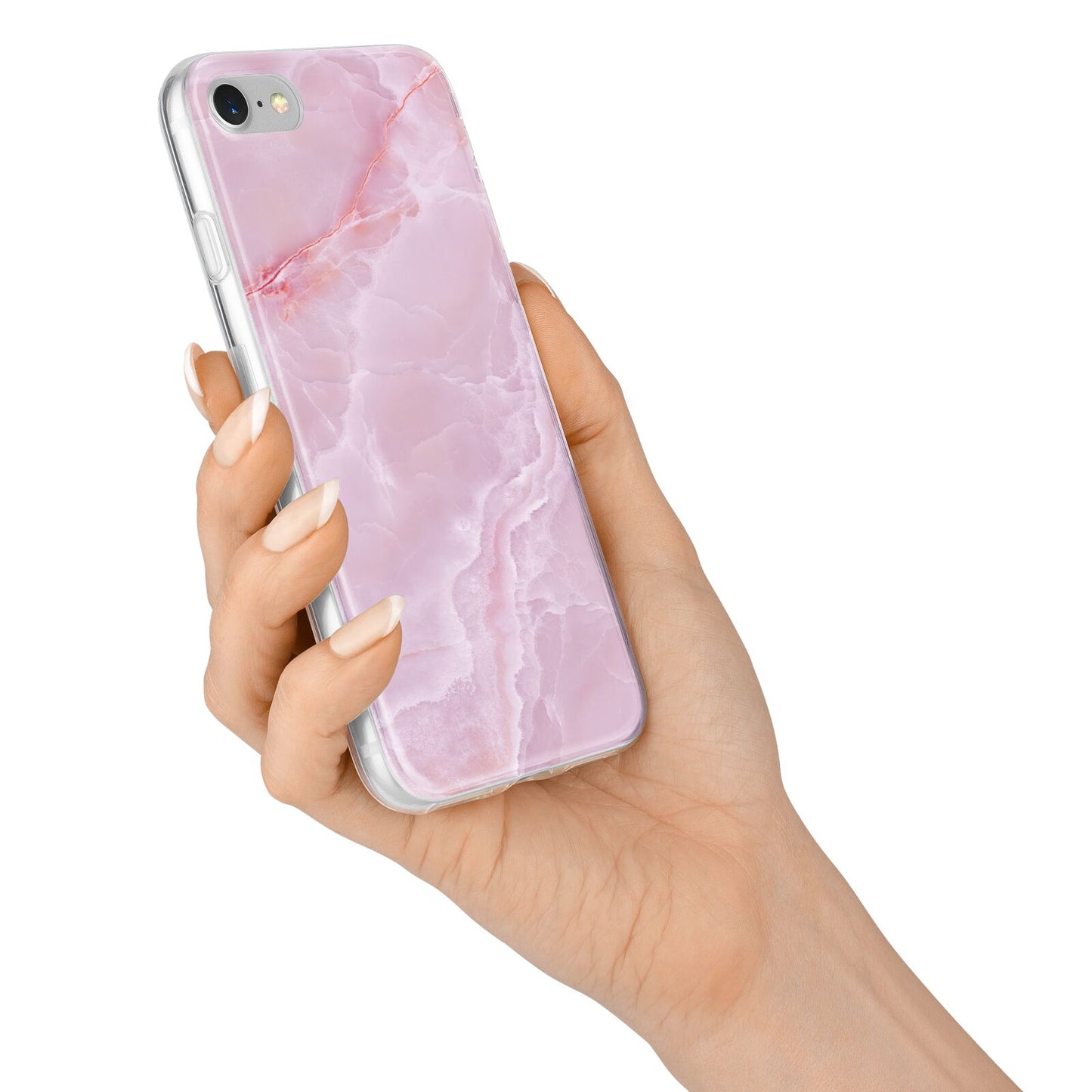 Dreamy Pink Marble iPhone 7 Bumper Case on Silver iPhone Alternative Image
