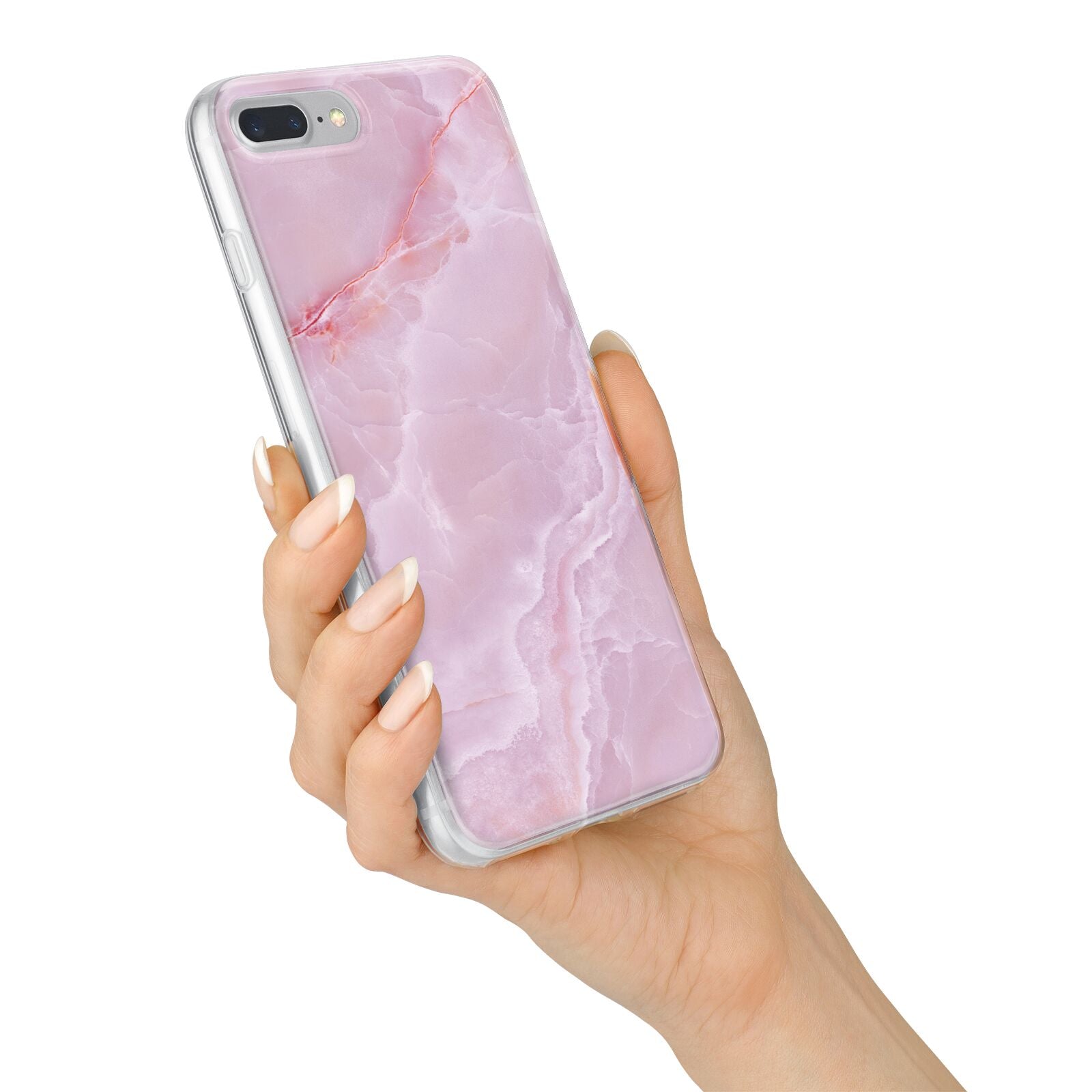 Dreamy Pink Marble iPhone 7 Plus Bumper Case on Silver iPhone Alternative Image