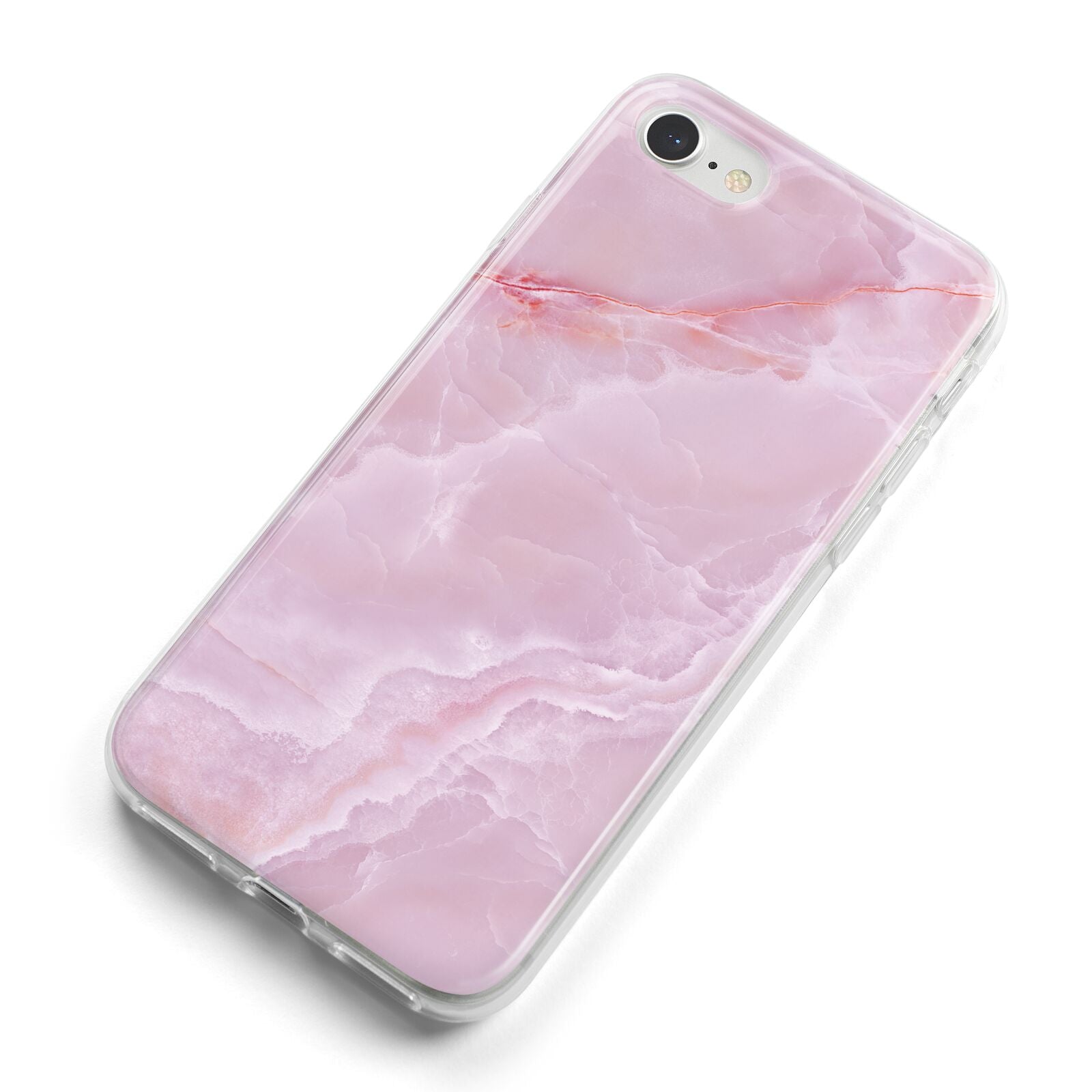 Dreamy Pink Marble iPhone 8 Bumper Case on Silver iPhone Alternative Image