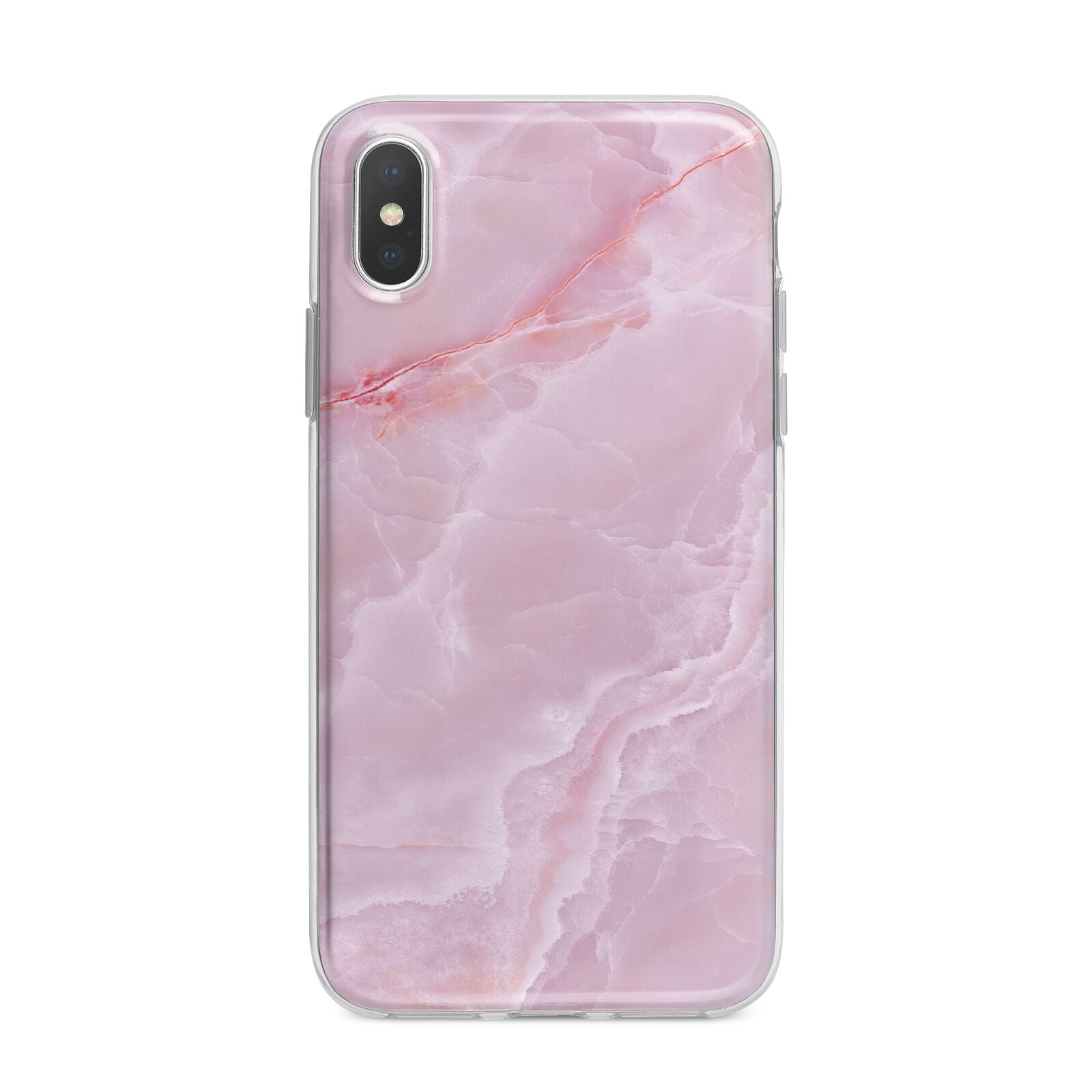 Dreamy Pink Marble iPhone X Bumper Case on Silver iPhone Alternative Image 1