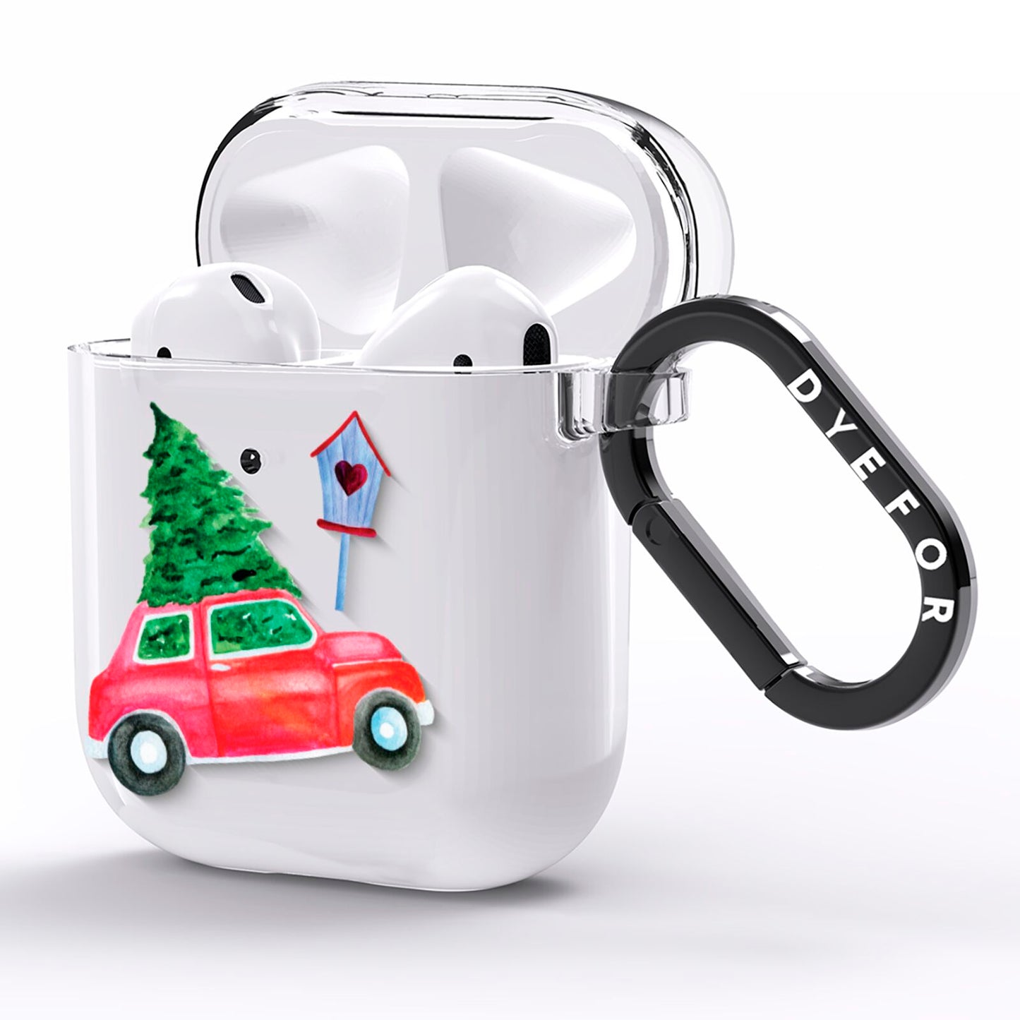 Driving home for Christmas AirPods Clear Case Side Image