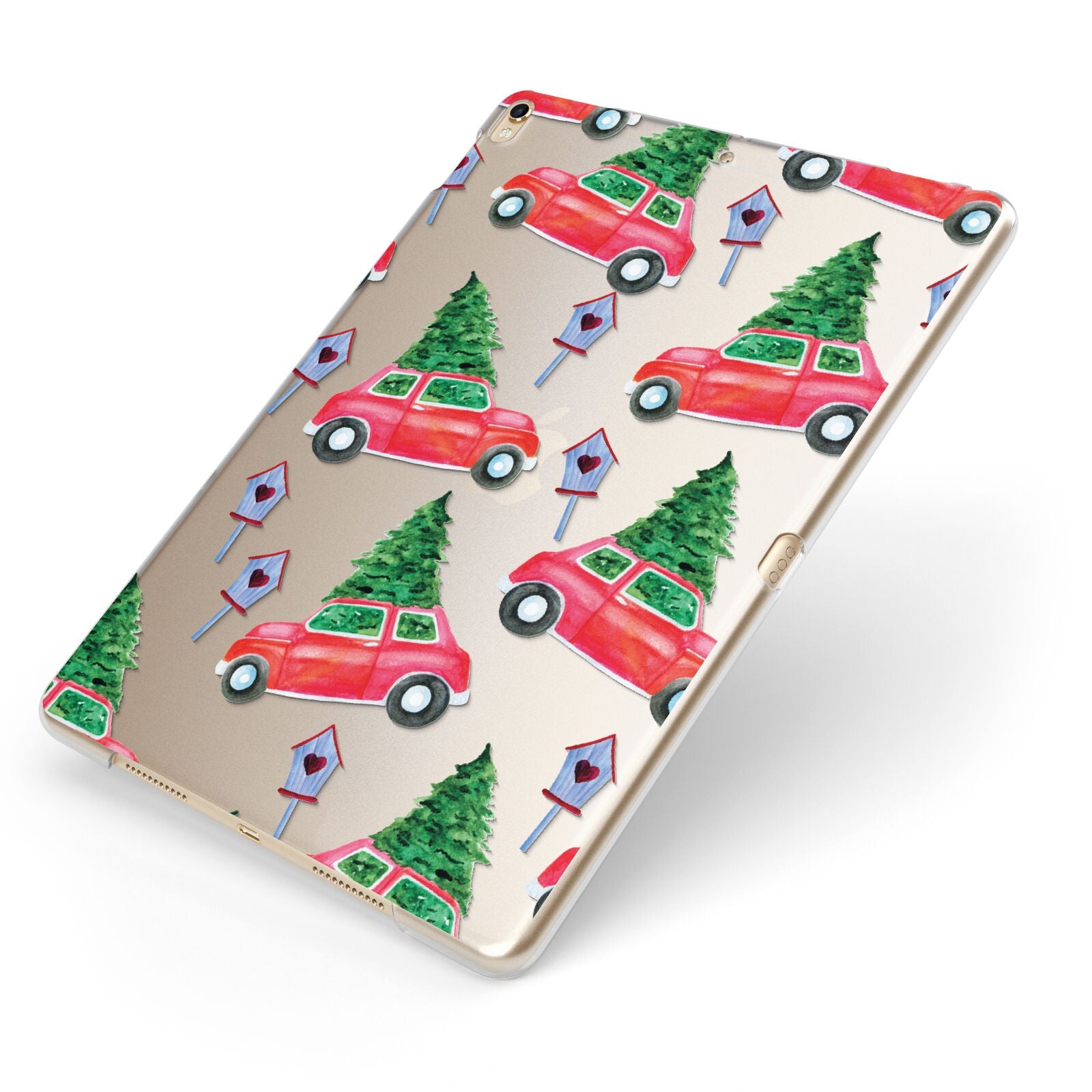 Driving home for Christmas Apple iPad Case on Gold iPad Side View