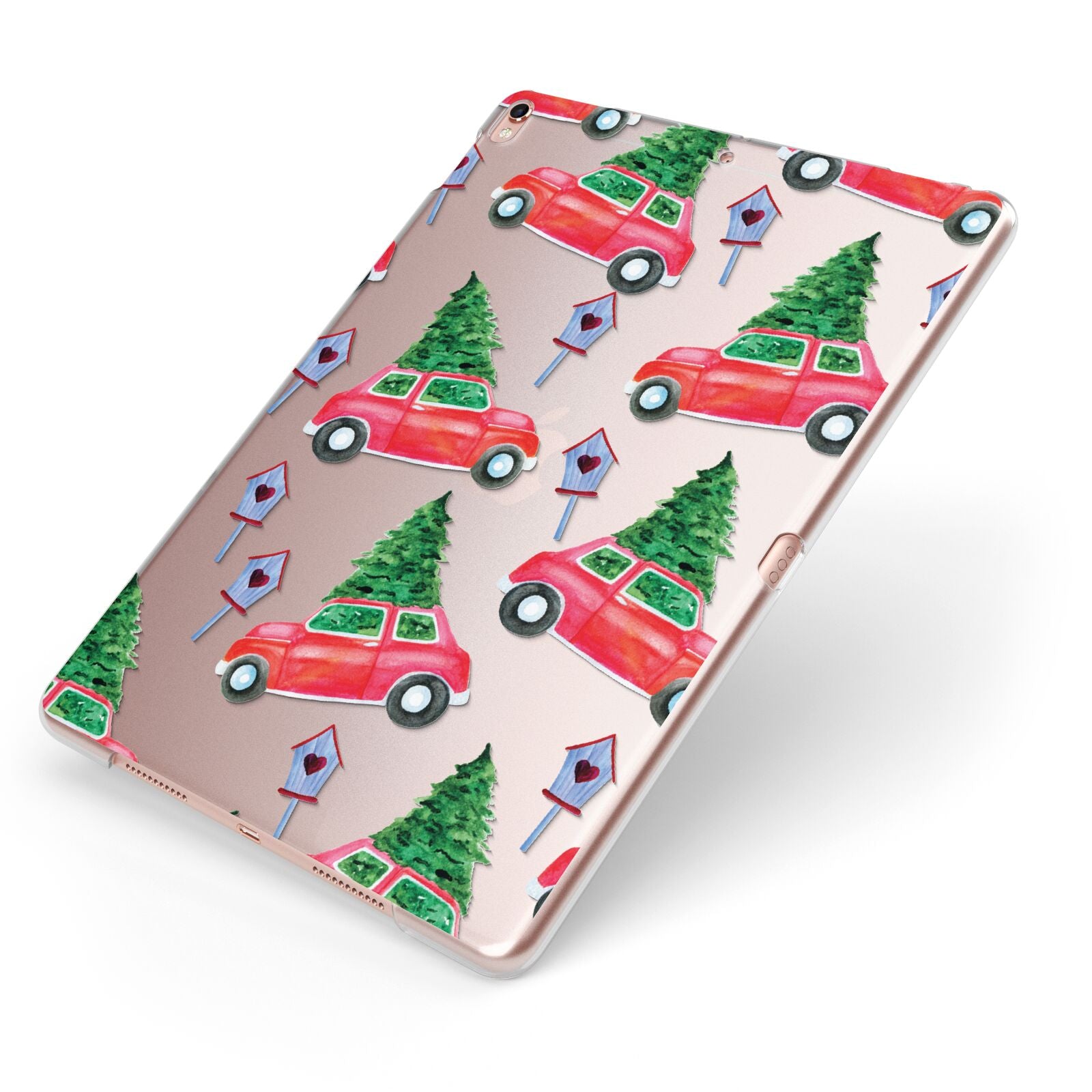 Driving home for Christmas Apple iPad Case on Rose Gold iPad Side View