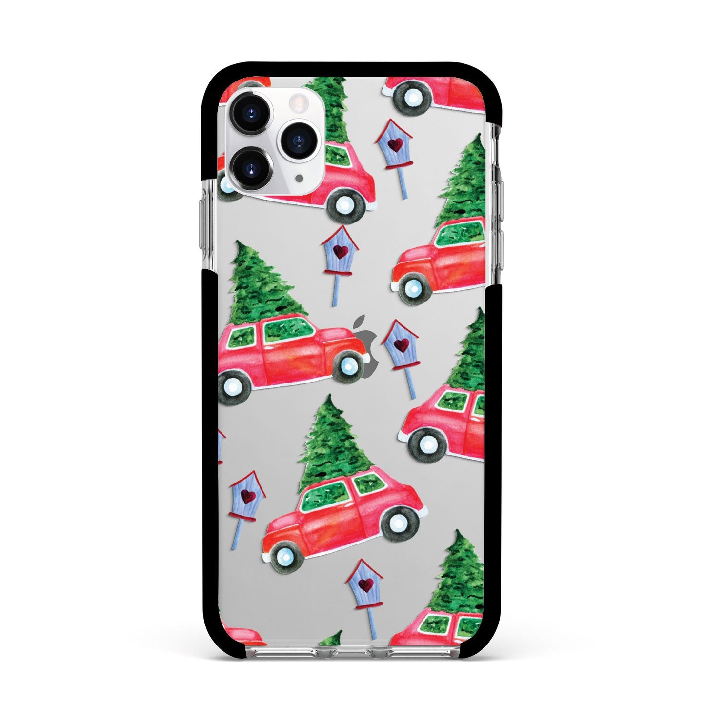 Driving home for Christmas Apple iPhone 11 Pro Max in Silver with Black Impact Case