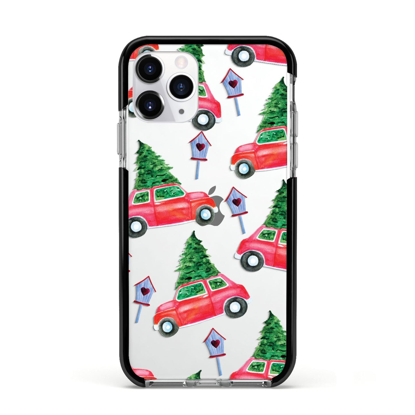 Driving home for Christmas Apple iPhone 11 Pro in Silver with Black Impact Case