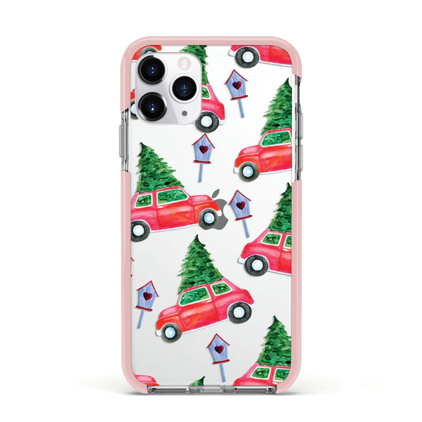 Driving home for Christmas Apple iPhone 11 Pro in Silver with Pink Impact Case