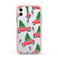 Driving home for Christmas Apple iPhone 11 in White with Pink Impact Case