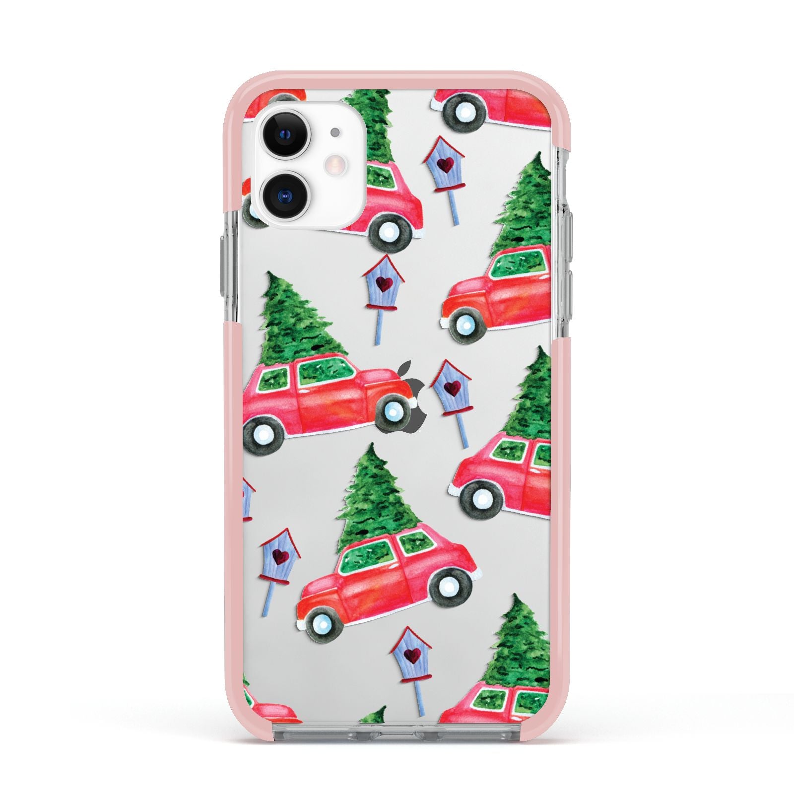 Driving home for Christmas Apple iPhone 11 in White with Pink Impact Case