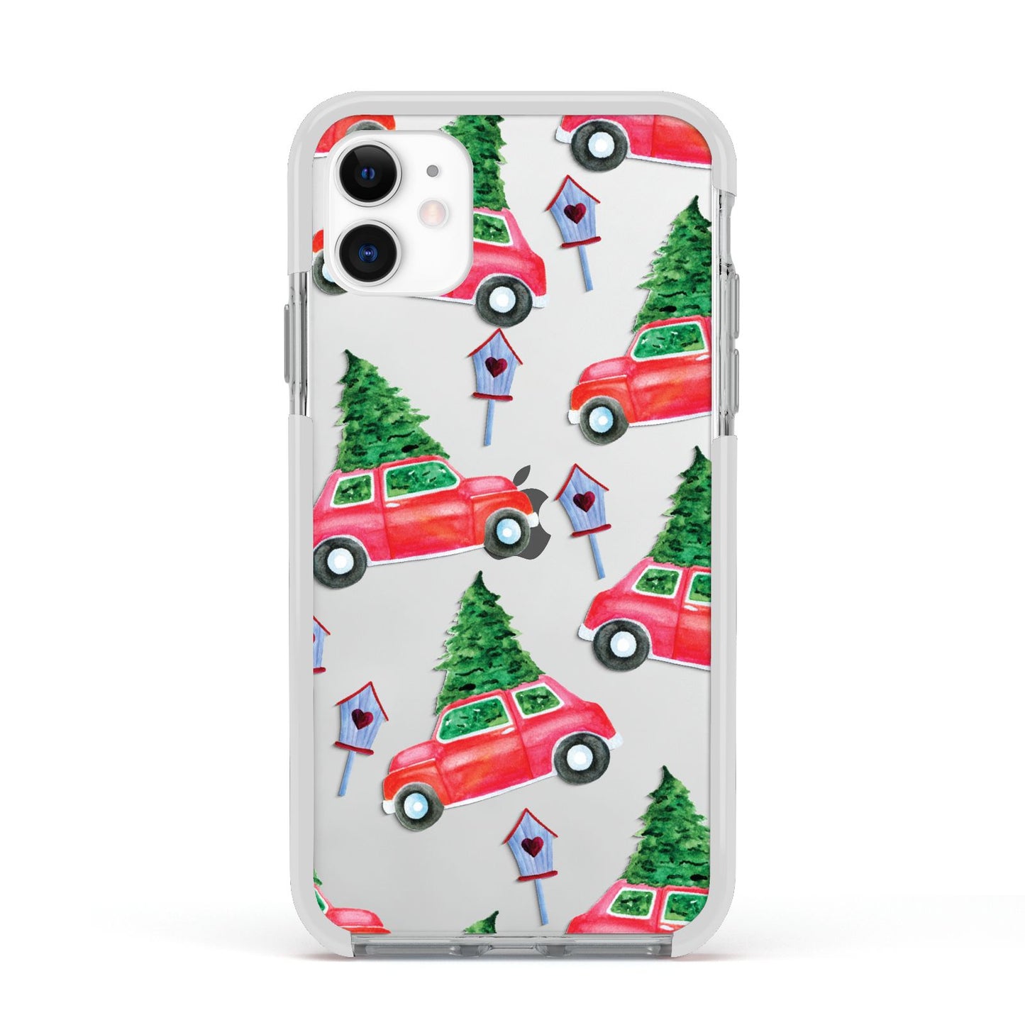 Driving home for Christmas Apple iPhone 11 in White with White Impact Case