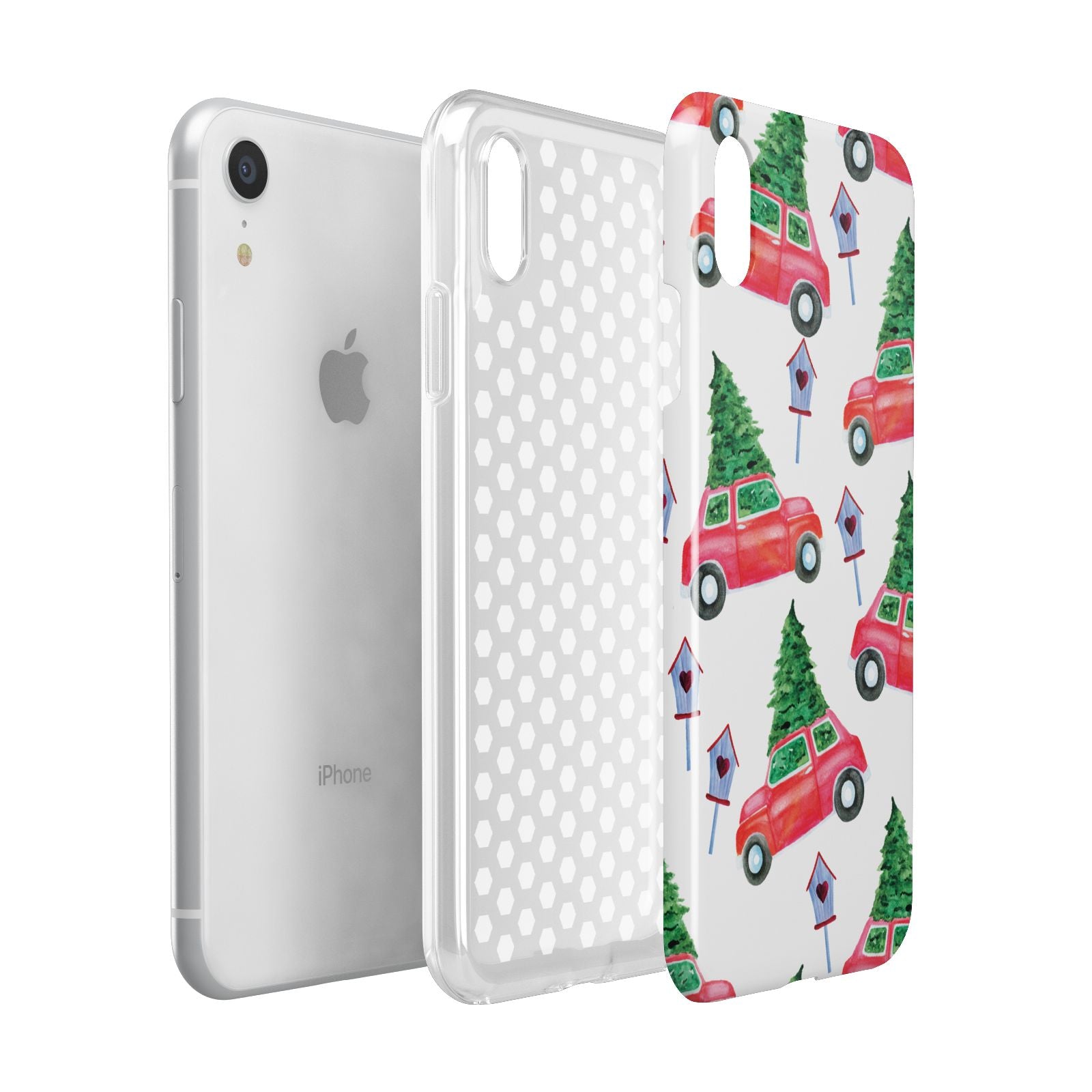 Driving home for Christmas Apple iPhone XR White 3D Tough Case Expanded view