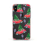 Driving home for Christmas Apple iPhone Xs Impact Case Pink Edge on Black Phone