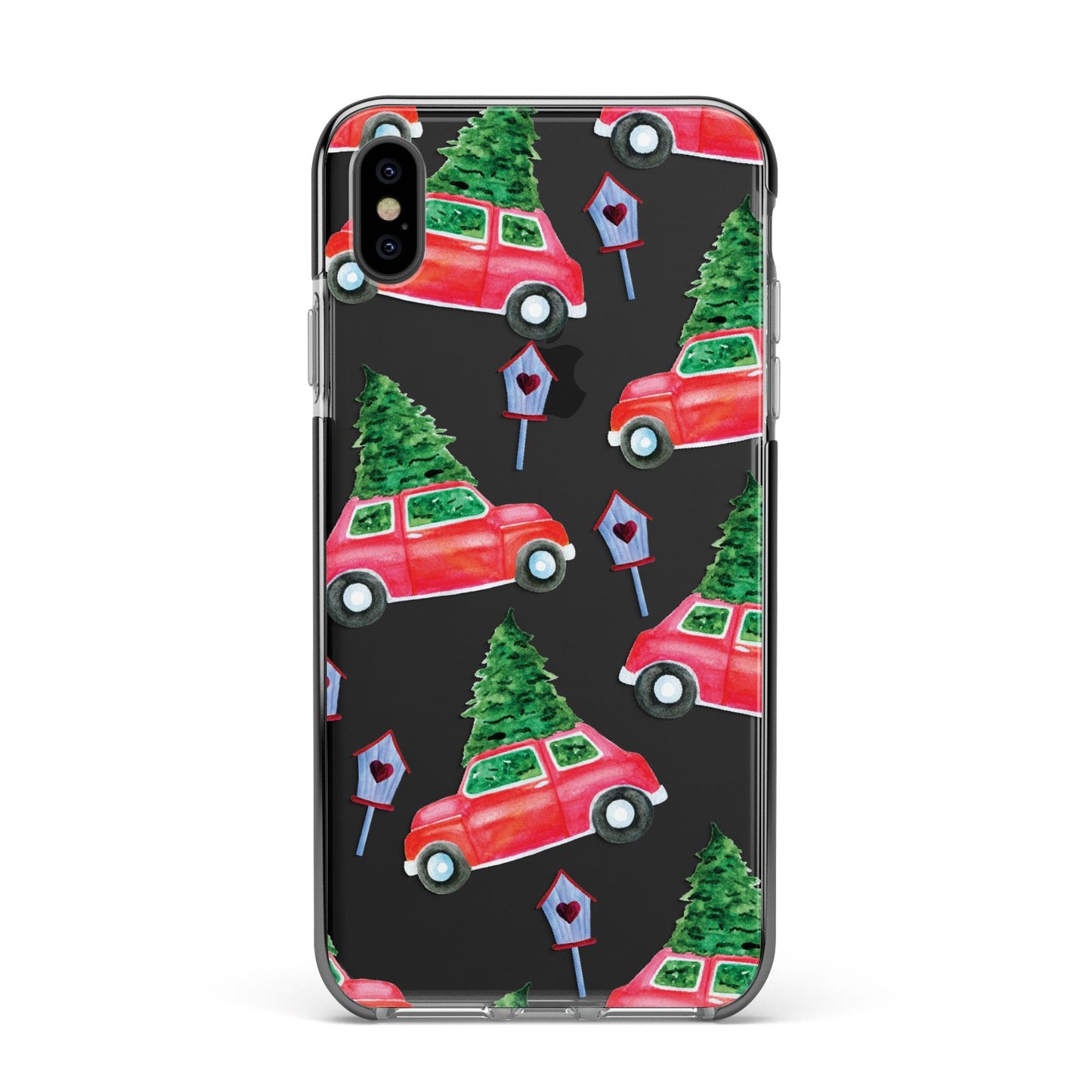 Driving home for Christmas Apple iPhone Xs Max Impact Case Black Edge on Black Phone