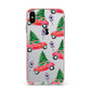 Driving home for Christmas Apple iPhone Xs Max Impact Case Pink Edge on Silver Phone