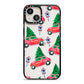 Driving home for Christmas iPhone 13 Black Impact Case on Silver phone