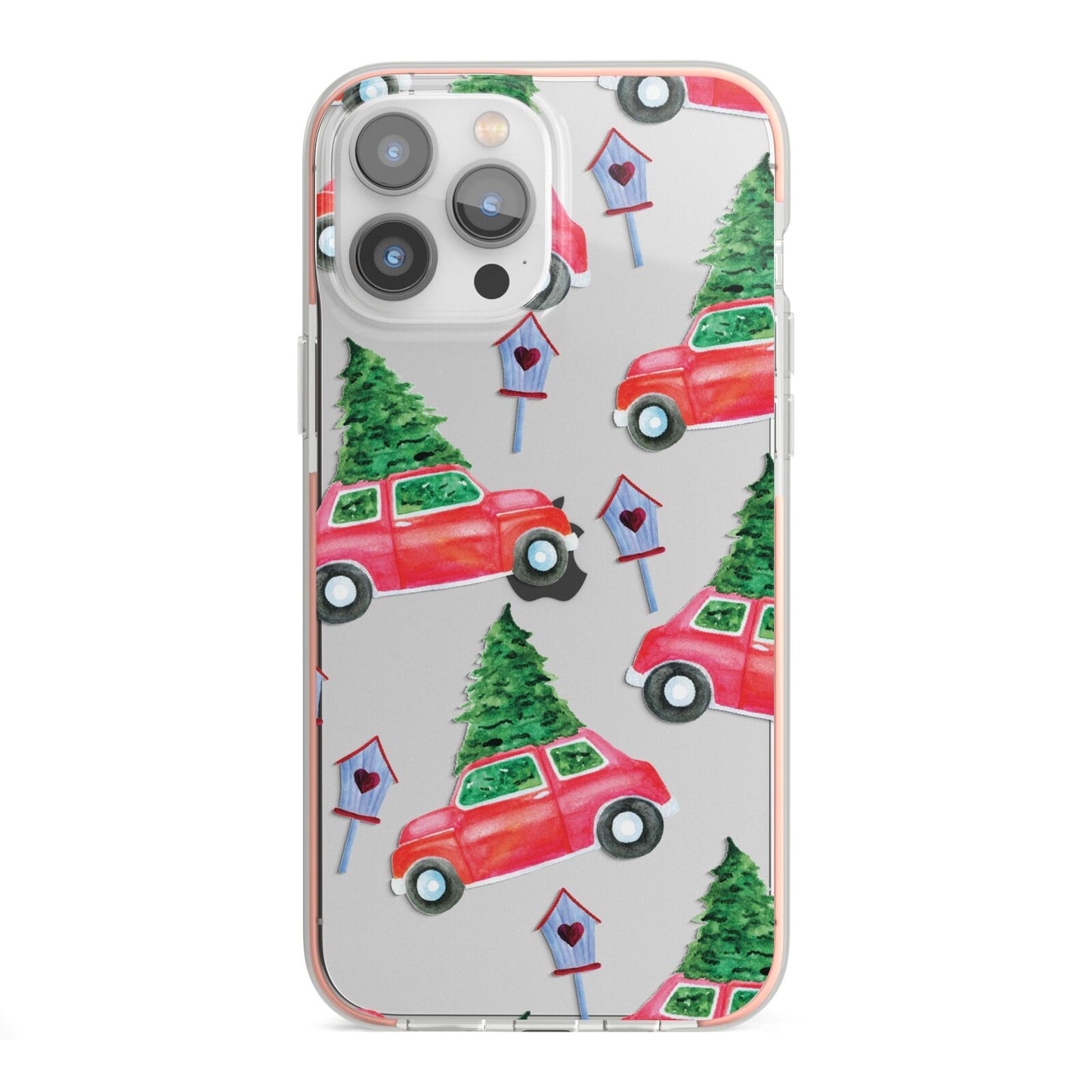 Driving home for Christmas iPhone 13 Pro Max TPU Impact Case with Pink Edges